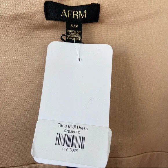 AFRM x Revolve Tana Midi Dress in Abstract Spring Wave size small NWT - Picture 7 of 7